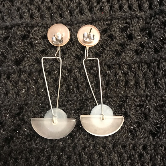 Retro 80’s drop earrings - Picture 3 of 4